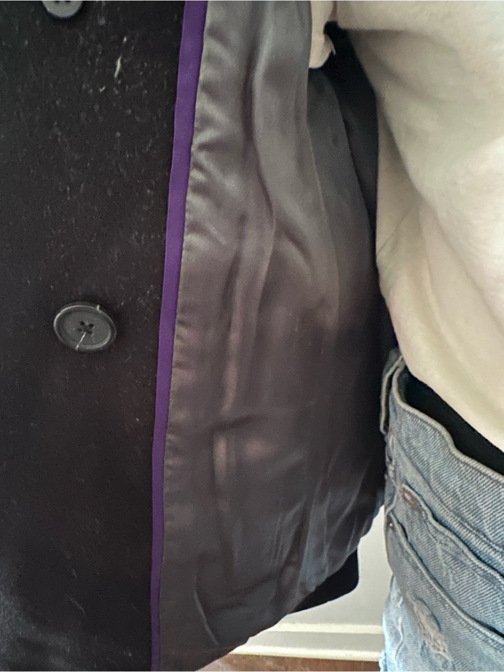 J. Crew Black Double-Breasted Wool Peacoat - Picture 4 of 6